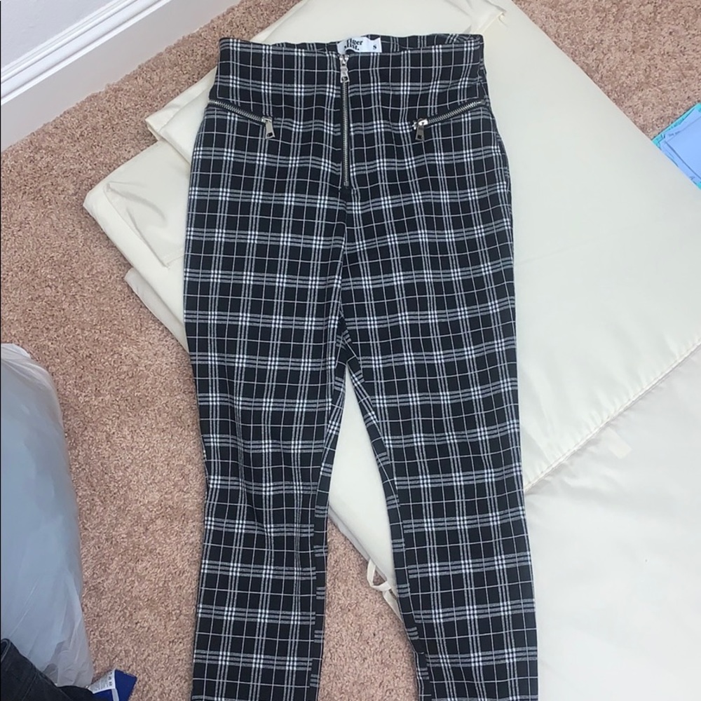 Tiger mist black plaid pants